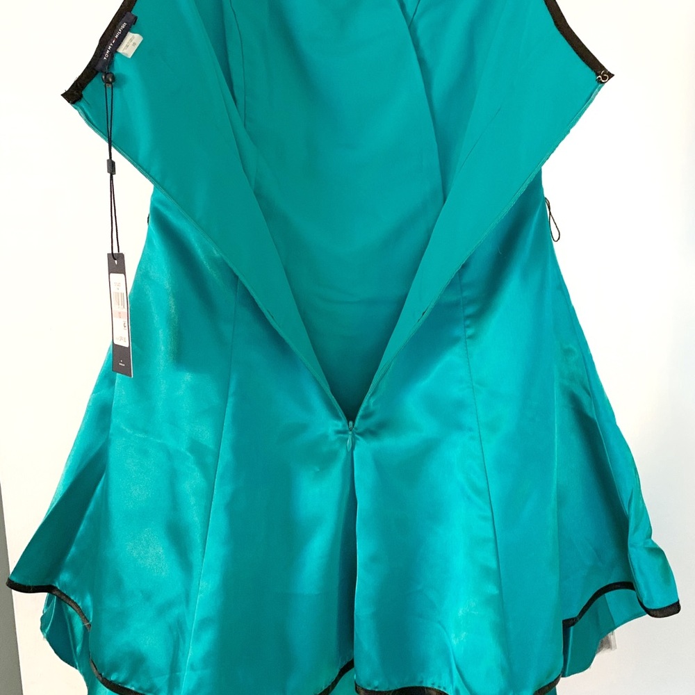 Tommy Hilfiger Strapless Party Dress Teal Black - Picture 13 of 14